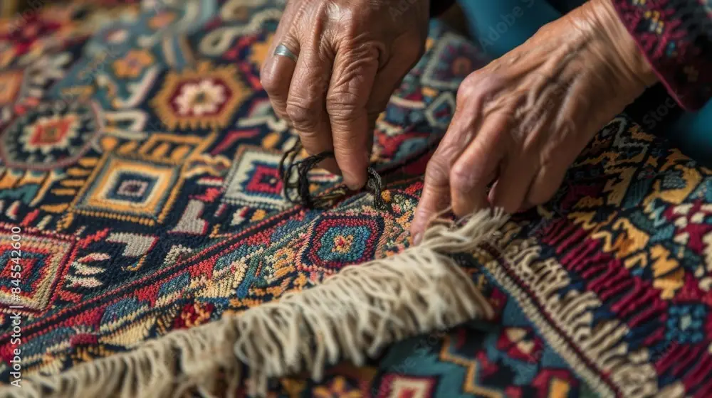 Traditional Rug Repair by Skilled Artisan Hands